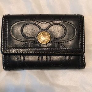 Black leather Coach wallet